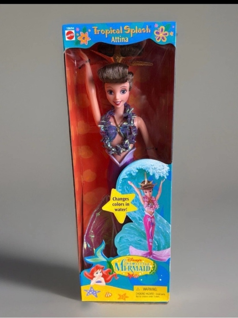 Vintage Mattel 1997 Disney The LITTLE MERMAID Tropical Splash ATTINA Doll NRFB